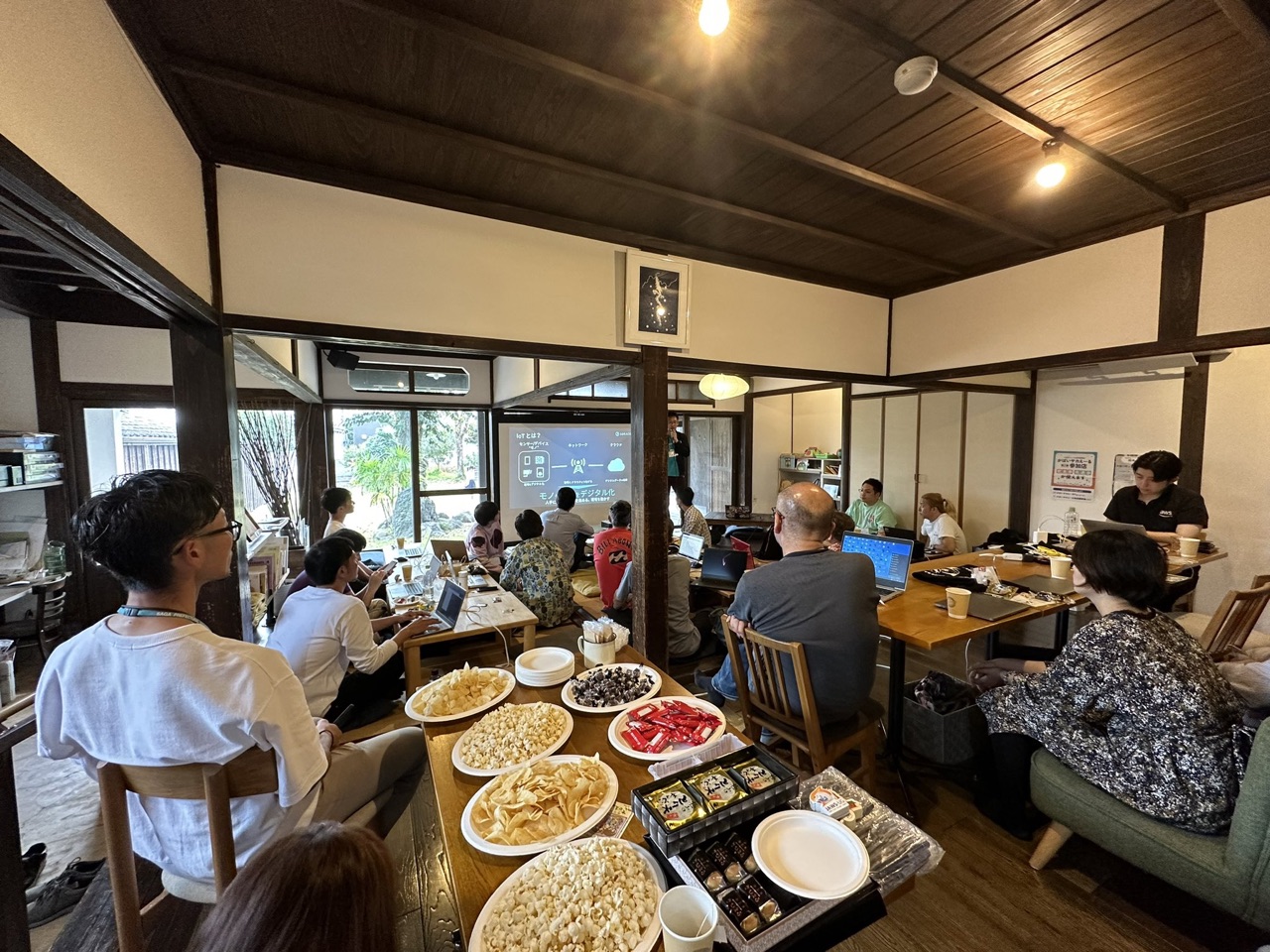 古民家でのもくもく会の様子